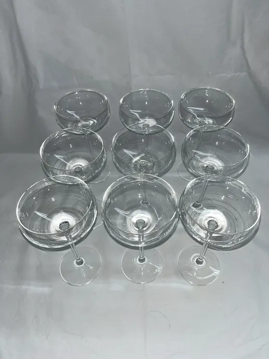 9er Set hochwertige Glas-Cocktailschalen - Bild 2