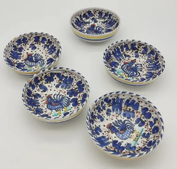 Keramikschüssel Set 6tlg. blau/ gelb/ weiß  - Bild 3