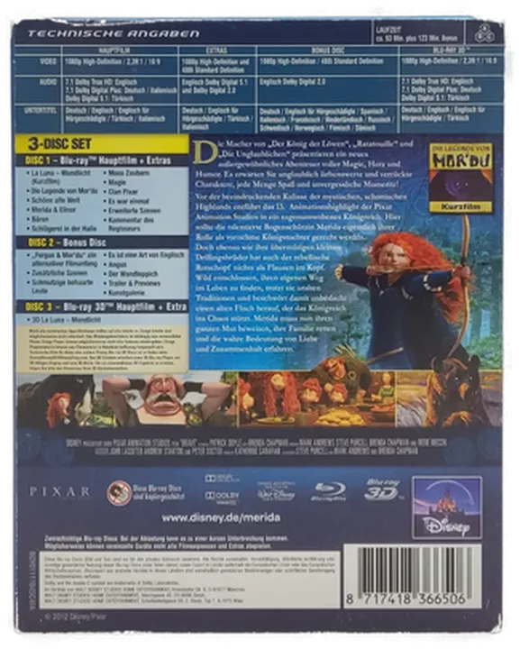 Blu-ray 3D „Merida – Legende der Highlands“ (Disney / Pixar) - Bild 2
