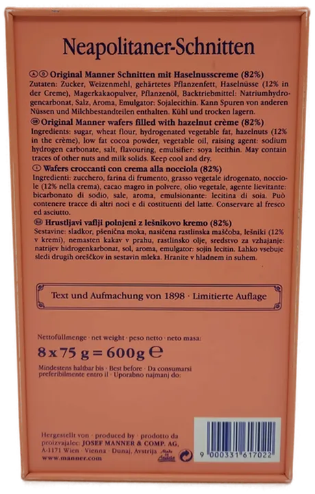 Orginal Manner Neapolitaner (Wafferl) Blechdose - Bild 2