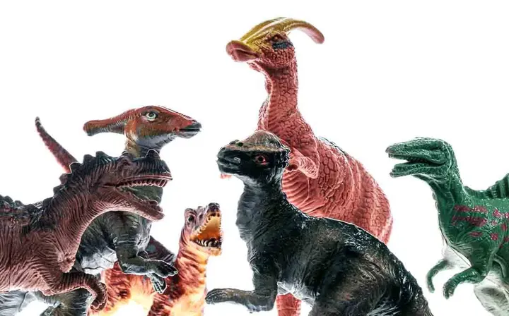 Dinosaurier Figuren 2 Beiner Konvolut 6 Stück  - Bild 1