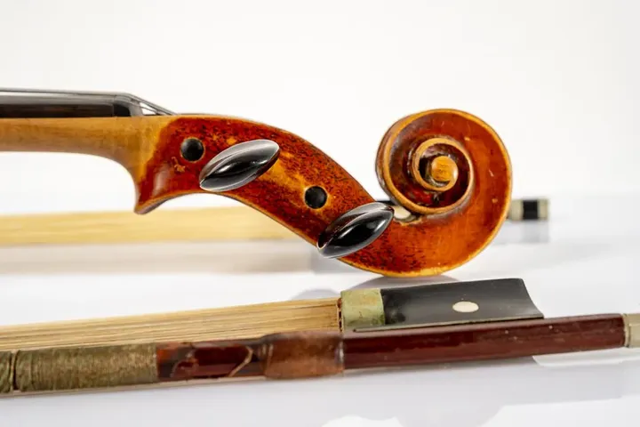 Musikinstrument Antike Vogtländische Manufakturgeige mit Modellbezeichnung ca. 1900 - Geige - Violine - Bild 4