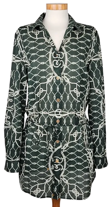 TORY BURCH Damen Longbluse, grün - Gr. M  - Bild 1