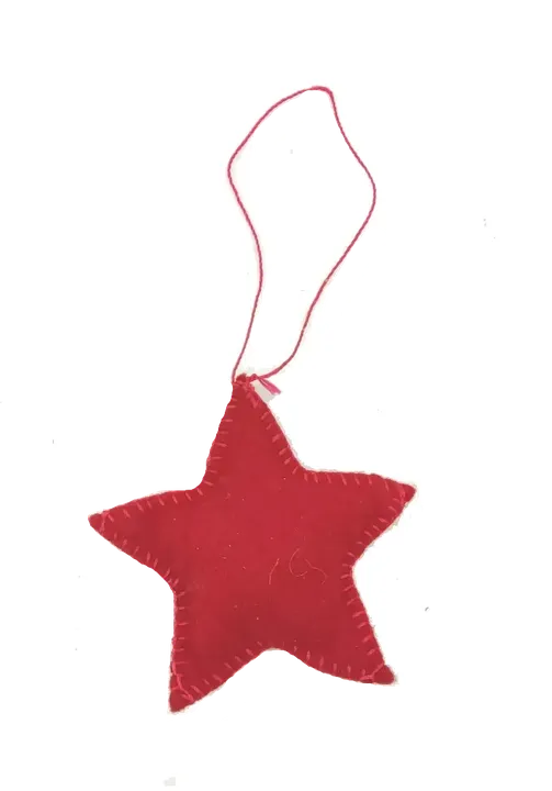 Weihnachtsdeko - Filzstern Anhänger rot  - Bild 1