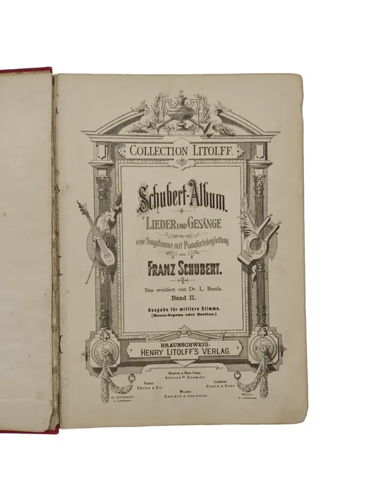 Dr. L. Benda (Revision) - Schubert-Album Lieder und Gesänge für mittlere Stimme (Band 2) - Bild 2