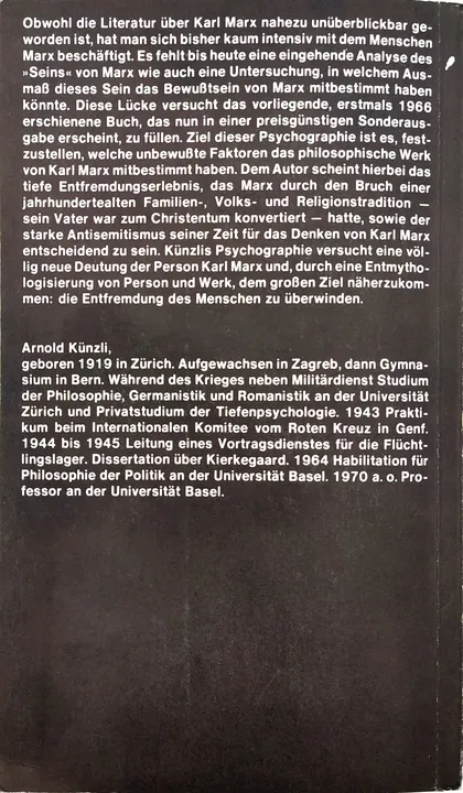 Karl Marx - Eine Psychographie - Arnold Künzli - Europaverlag - Bild 2