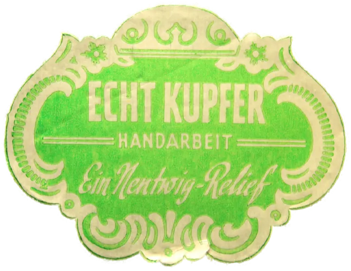Wandrelief Echt Kupfer Handarbeit – Nentwig Relief mit Blumenmotiv - Bild 2