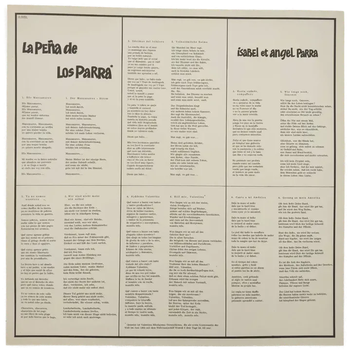 Vinyl LP - Isabel et Angel Parra - La Pena de Los Parra - Bild 3