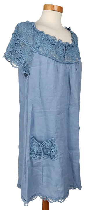 collette Damen Leinenkleid, blau - Gr. S  - Bild 3