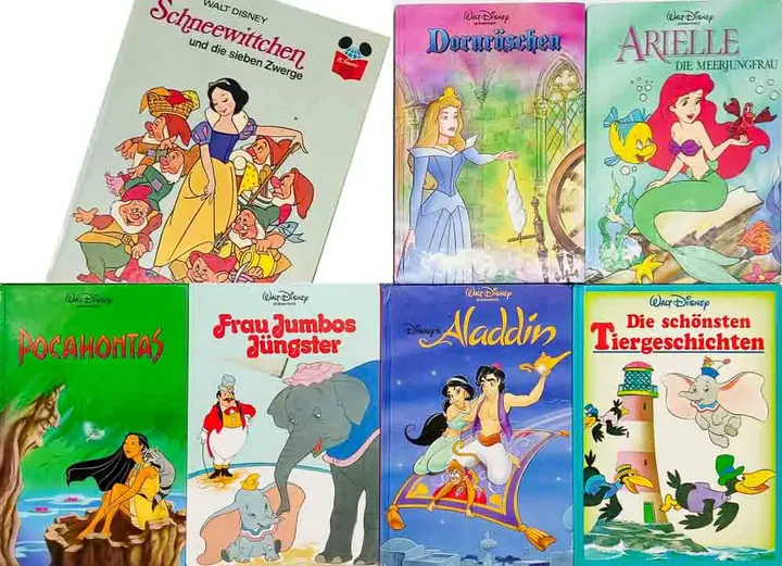 Walt Disney 7 Kinderbücher Arielle  Schneewittchen Dornröschem uvm. - Bild 1