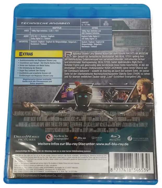 Blu-ray  Disc Real Steel 