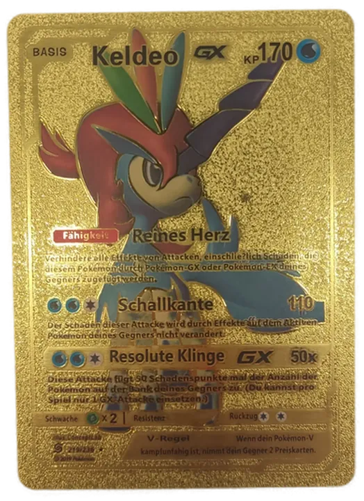 Pokémon Sammelkarte Goldfolie Keldeo BASIS - Bild 1