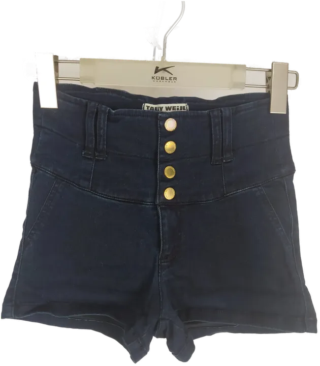 TALLY WEiJL Damen Jeans Shorts, dunkelblau, Größe 36 - Bild 1