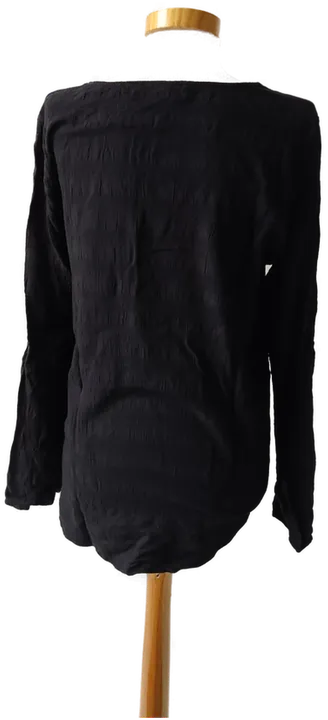 Tom Tailor Denim Damen Langarm-Shirt schwarz mit Brusttrasche - M - Bild 3