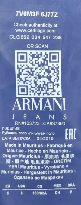 Armani Herren Shirt schwarz Gr. S - Bild 5