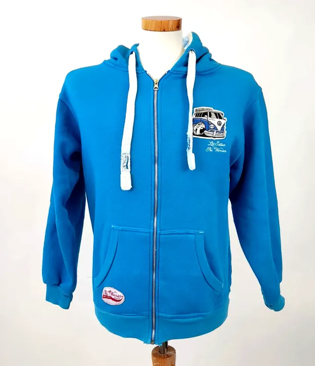 No Worries Surf Co Herren Hoodie hellblau - Gr.S - Bild 1