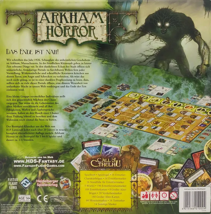 ARKHAM HORROR CALL OF CTHULHU- Brettspiel - Fantasy Flight Games  - Bild 2