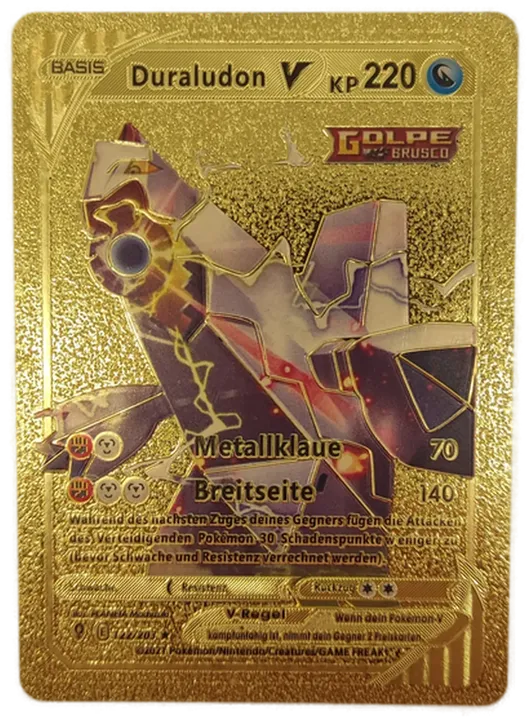 Pokémon Sammelkarte Goldfolie Basis Duraludon V - Bild 1