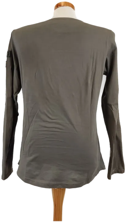 Herrenlangarm T-Shirt olivgrün - 50 - Bild 3