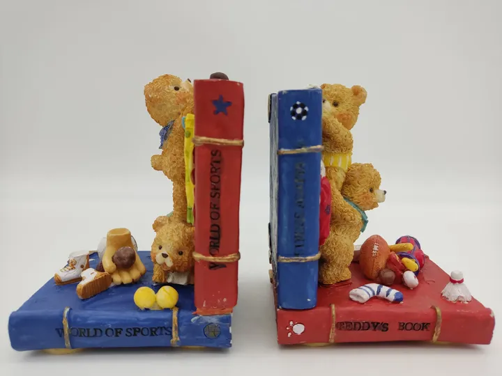 Vintage Büchstützen mit Teddybären  - Bild 3