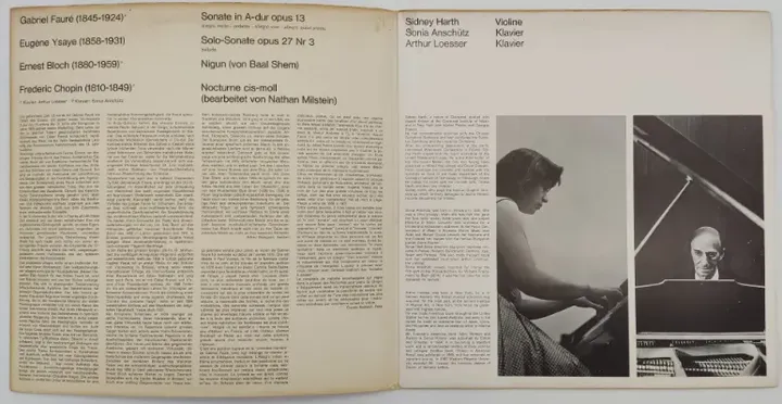 Vinyl LP - Sidney Harth, Faure, Ysaye, Bloch, Chopin - Vortrag 3 - Bild 3