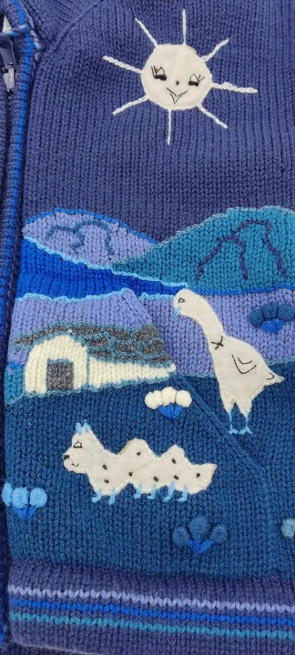 Artesanias Kinder Strickjacke Blau Gr. 6 Jahre - Bild 6