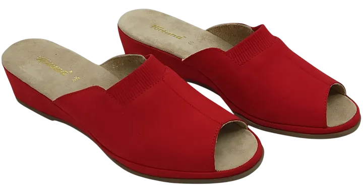 Fortuna Luftpolster Damen Pantoletten, rot - Gr. EU 39 - Bild 1