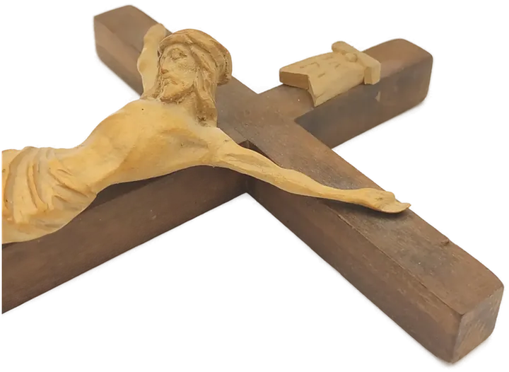 Jesus am Kreuz aus Holz  - Bild 2