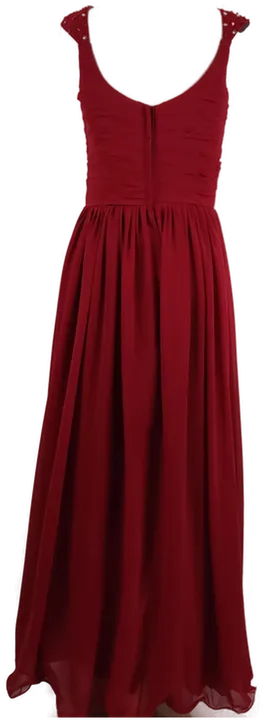 Rotes Abendkleid mit Perlen bestickt - Bild 2