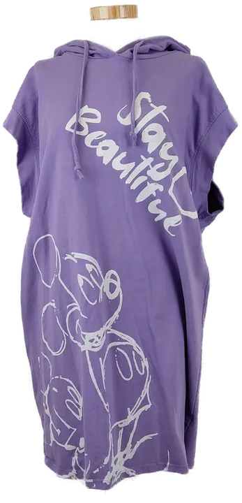 Mickey Mouse Shirt-Kleid mit Kapuze, lila, Gr. L - Bild 1