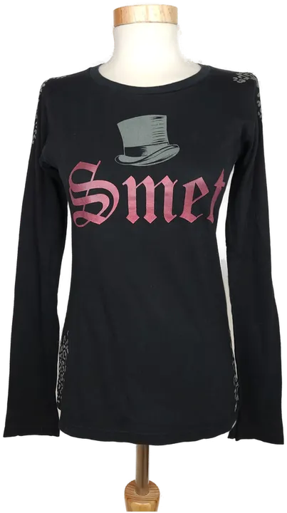 Smet Damen Longshirt schwarz bedruckt - S/36 - Bild 1